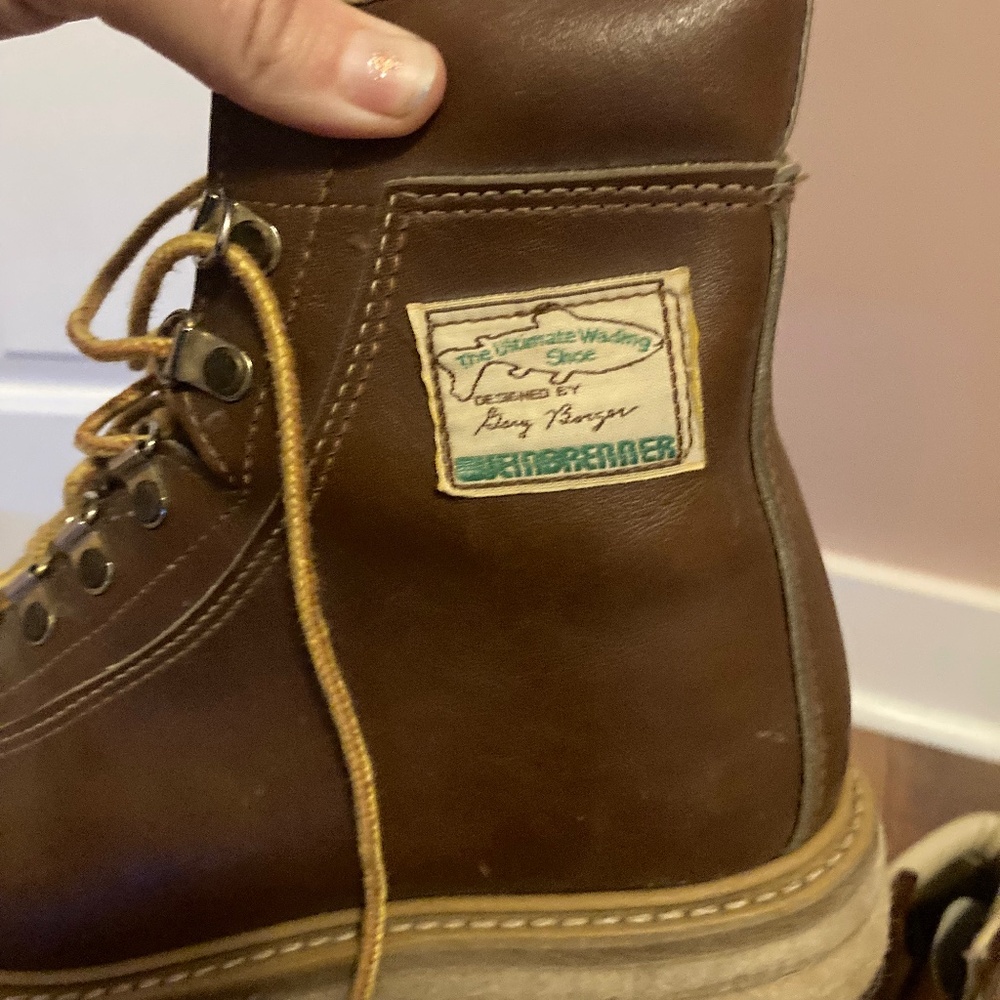 Weinbrenner Mens Ultimate Wading Fishing Boots Gary Borger Brown 6 Felt Bottoms